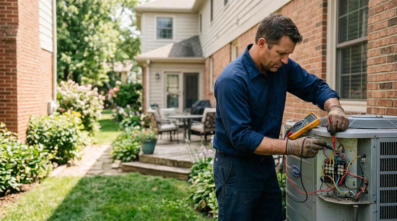 HVAC technician working near Rock Island, TN